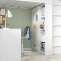 IKEA SMÅSTAD СМОСТАД Ліжко-горище, білий / з письмовим столом з 2 полицями, 90x200 см 89520158 895.201.58