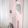 IKEA SMÅSTAD СМОСТАД / PLATSA ПЛАТСА Шафа, білий блідо-рожевий / з 2 штангами для одягу, 60x42x181 см 49426346 494.263.46