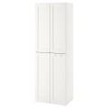 IKEA SMÅSTAD СМОСТАД / PLATSA ПЛАТСА Шафа, білий біла рамка / з 2 щтангами для одягу, 60x42x181 см 19426357 | 194.263.57