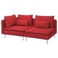 IKEA SÖDERHAMN 3-місний диван, з відкритим торцем / Tonerud червоний 89514464 895.144.64