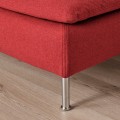 IKEA SÖDERHAMN 3-місний диван, з відкритим торцем / Tonerud червоний 89514464 895.144.64