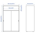 IKEA SPIKSMED Шафа, світло-сірий, 60x96 см 10520873 105.208.73
