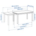 IKEA STRANDTORP СТРАНДТОРП Розсувний стіл, білий, 150/205/260x95 cм 40487278 | 404.872.78