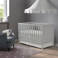 IKEA SUNDVIK СУНДВІК Ліжко для немовлят, сірий, 60x120 см 50494075 504.940.75