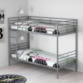 IKEA SVÄRTA ЗВЕРТА Двоярусне ліжко, срібний, 90x200 см 10247973 | 102.479.73