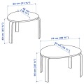 IKEA SVALSTA СВАЛЬСТА Комплект столів, 2 шт., біла морилка 70280686 | 702.806.86