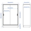 IKEA TONSTAD Шафа з розсувними дверцятами, дубовий шпон, 82x37x120 см 10489231 104.892.31