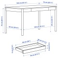 IKEA TONSTAD Письмовий стіл, дубовий шпон, 140x75 см 30538198 | 305.381.98