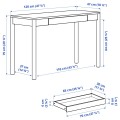 IKEA TONSTAD Письмовий стіл, кремовий, 120x47 см 80538209 | 805.382.09