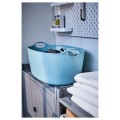 IKEA TORKIS ТОРКІС Гнучкий кошик для білизни для дому / вулиці, блакитний, 35 л 80339224 803.392.24
