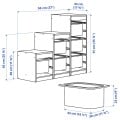 IKEA TROFAST ТРУФАСТ Комбінація для зберігання + контейнери, світла білена сосна / темно-сірий, 94x44x91 см 39477973 | 394.779.73