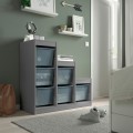 IKEA TROFAST Комбінація для зберігання + контейнери, сірий / сіро-блакитний, 99x44x94 см 39526841 395.268.41