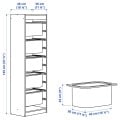 IKEA TROFAST Комбінація для зберігання + контейнери, білий / темно-сірий, 46x30x145 см 99533315 995.333.15