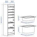 IKEA TROFAST ТРУФАСТ Комбінація для зберігання + контейнери, білий / білий рожевий, 46x30x145 см 29335903 293.359.03