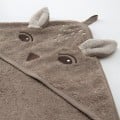 IKEA TROLLDOM ТРОЛЛЬДОМ Дитячий рушник із капюшоном, олень / коричневий, 80x80 см 00514392 | 005.143.92