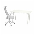 IKEA TROTTEN / MATCHSPEL Письмовий стіл і стілець, білий / світло-сірий 49537759 495.377.59