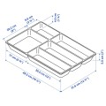 IKEA UPPDATERA УППДАТЕРА Лоток для столових приборів, білий, 32x50 см 10460020 | 104.600.20