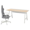 IKEA UTESPELARE Геймерський стіл та крісло, імітація попелу / сірий 99537380 | 995.373.80