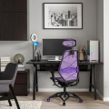 IKEA UTESPELARE / STYRSPEL Геймерський стіл та крісло, чорний / фіолетовий 59491044 594.910.44