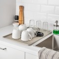 IKEA VÄLVÅRDAD ВЕЛЬВОРДАД Сушарка для посуду, бежевий / оцинкований, 52x35 см 00430142 | 004.301.42