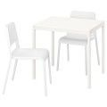 IKEA VANGSTA ВАНГСТА / TEODORES ТЕОДОРЕС Стіл та 2 стільці, білий / білий, 80/120 см 19221209 192.212.09