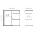 IKEA VIHALS Шафа з розсувними дверцятами, білий, 95x47x90 cм 20483262 | 204.832.62
