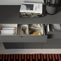 IKEA VIHALS Сервант, темно-сірий, 140x37x75 см 60542924 605.429.24