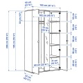 IKEA VIHALS Комбінація шаф, білий, 270x57x200 см 59442181 | 594.421.81
