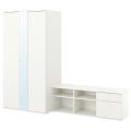 IKEA VIHALS Комбінація гардероб з лавкою, білий, 251x57x200 cм 19442197 | 194.421.97
