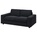 IKEA VIMLE ВІМЛЕ Чохол на 2-місний диван, з широкими підлокітниками / Saxemara чорно-синій 19400593 194.005.93