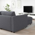 IKEA VIMLE Кутовий диван розкладний 5-місний з шезлонгом, Gunnared сірий 09545266 095.452.66