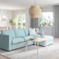 IKEA VIMLE 3-місний диван з козеткою, Saxemara світло-блакитний 99537219 | 995.372.19