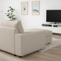 IKEA VIMLE ВІМЛЕ 3-місний диван з козеткою, з широкими підлокітниками / Gunnared бежевий 29401295 294.012.95
