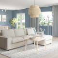 IKEA VIMLE 3-місний диван з козеткою, з широкими підлокітниками / Gunnared бежевий 29545213 295.452.13