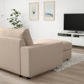 IKEA VIMLE 3-місний диван з козеткою, з широкими підлокітниками / Hallarp бежевий 79537084 | 795.370.84