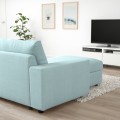 IKEA VIMLE ВІМЛЕ 3-місний диван з козеткою, з широкими підлокітниками / Saxemara блакитний 29401455 | 294.014.55