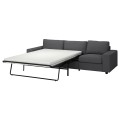 IKEA VIMLE Розкладний диван 3-місний, з широкими підлокітниками / Hallarp сірий 19537096 195.370.96