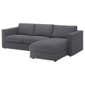 IKEA VIMLE ВІМЛЕ Чохол на 3-місний диван з козеткою, Gunnared сірий 29399320 293.993.20