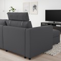 IKEA VIMLE ВІМЛЕ 3-місний диван з козеткою, з підголовником / Hallarp сірий 89399124 | 893.991.24