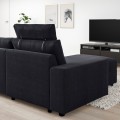 IKEA VIMLE ВІМЛЕ 3-місний диван з козеткою, з підголовником з широкими підлокітниками / Saxemara чорно-синій 19401762 194.017.62