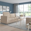 IKEA VIMLE ВІМЛЕ 3-місний диван, з підголовником / Hallarp бежевий 89399039 893.990.39