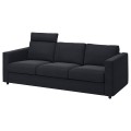 IKEA VIMLE ВІМЛЕ Чохол на 3-місний диван, з підголовником / Saxemara чорно-синій 49424154 494.241.54