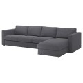 IKEA VIMLE ВІМЛЕ Чохол 4-місного дивана з козеткою, Gunnared сірий 49399475 493.994.75