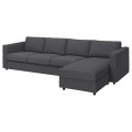 IKEA VIMLE ВІМЛЕ Чохол 4-місного дивана з козеткою, Hallarp сірий 89399497 893.994.97