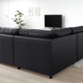 IKEA VIMLE ВІМЛЕ 4-місний кутовий диван, з відкритим торцем / Grann / Bomstad чорний 89306728 893.067.28