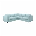 IKEA VIMLE ВІМЛЕ Чохол для 4-місного кутового дивана, 4-місний, Saxemara світло-блакитний 99399519 993.995.19