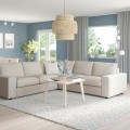IKEA VIMLE ВІМЛЕ 4-місний кутовий диван, з широкими підлокітниками / Gunnared бежевий 69401793 694.017.93