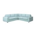 IKEA VIMLE ВІМЛЕ Чохол для 4-місного кутового дивана, 4-місний, з широкими підлокітниками / Saxemara блакитний 29424225 294.242.25