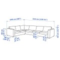 IKEA VIMLE ВІМЛЕ 5-місний кутовий диван, Gunnared сірий 59399578 593.995.78