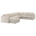 IKEA VIMLE ВІМЛЕ Чохол для 4-місного кутового дивана, 5-місний, з шезлонгом / Gunnared бежевий 89424251 894.242.51